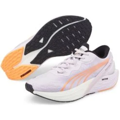 Puma Run XX Nitro Hardloopschoenen Dames - Lavender Fog-Metallic Silver-Neon Citrus