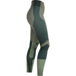 Röhnisch Block Printed Tight Dames - Green Block Print -Sportwinkel roehnisch block printed womens tights green block print 2 1250000