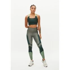 Röhnisch Block Printed Tight Dames - Green Block Print -Sportwinkel roehnisch block printed womens tights green block print 7 1250005