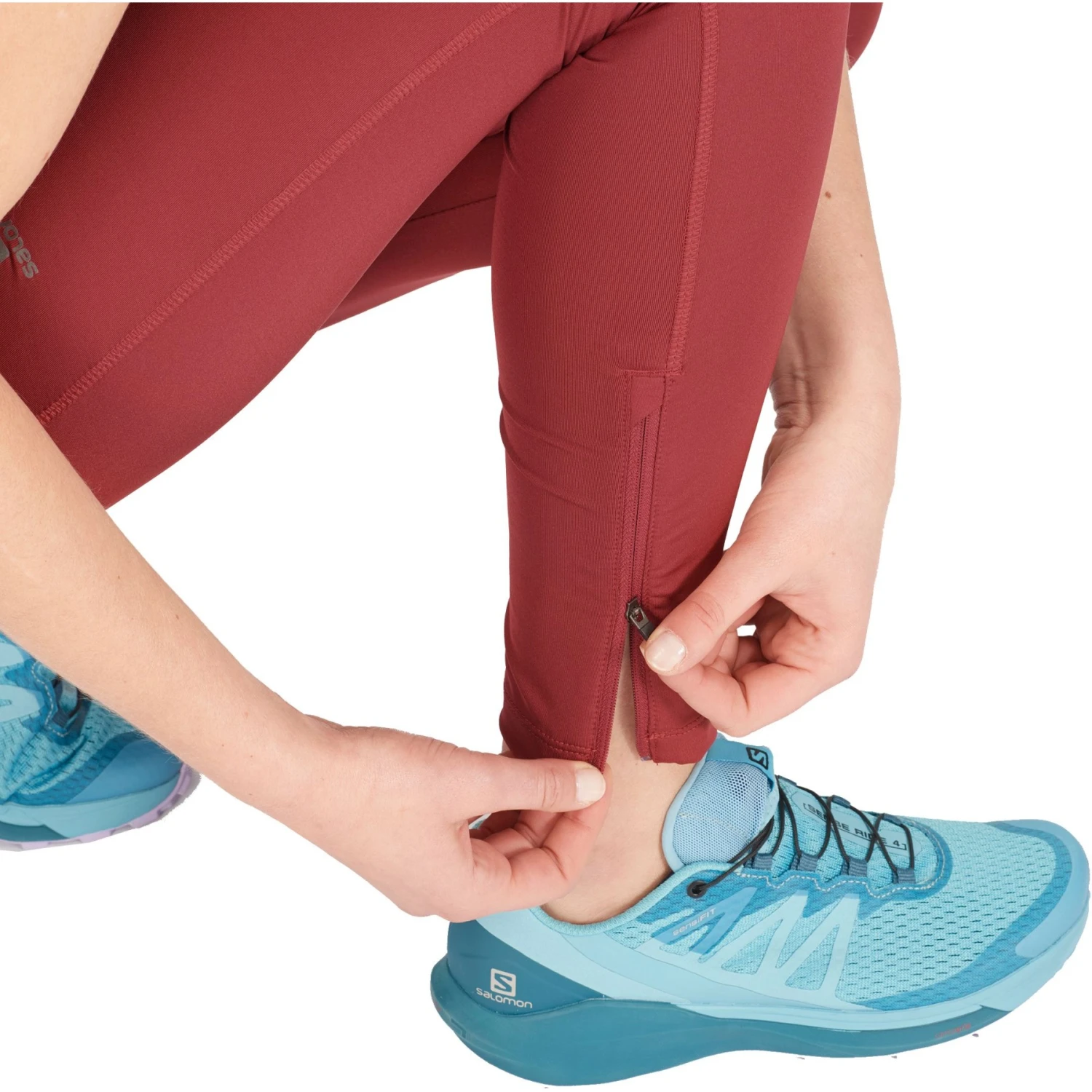 Salomon Agile Long Tights Women - Pomegranate 7 Salomon Agile Long Tights Women - Pomegranate - Afbeelding 7