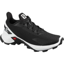 Salomon Alphacross Blast Junior Trail Running Shoes Kids - Black/white/black