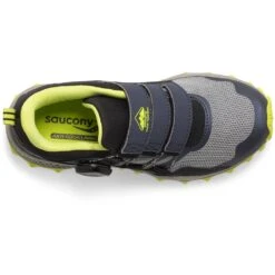 Saucony Peregrine 12 BOA Kinderen Hardloopschoenen - Navy/grey/green -Sportwinkel saucony peregrine 12 boa kids shoes navy grey green 4 1380155