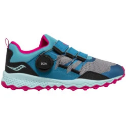 Saucony Peregrine 12 Shield Boa Meisjes Hardloopschoenen - Turq/pink