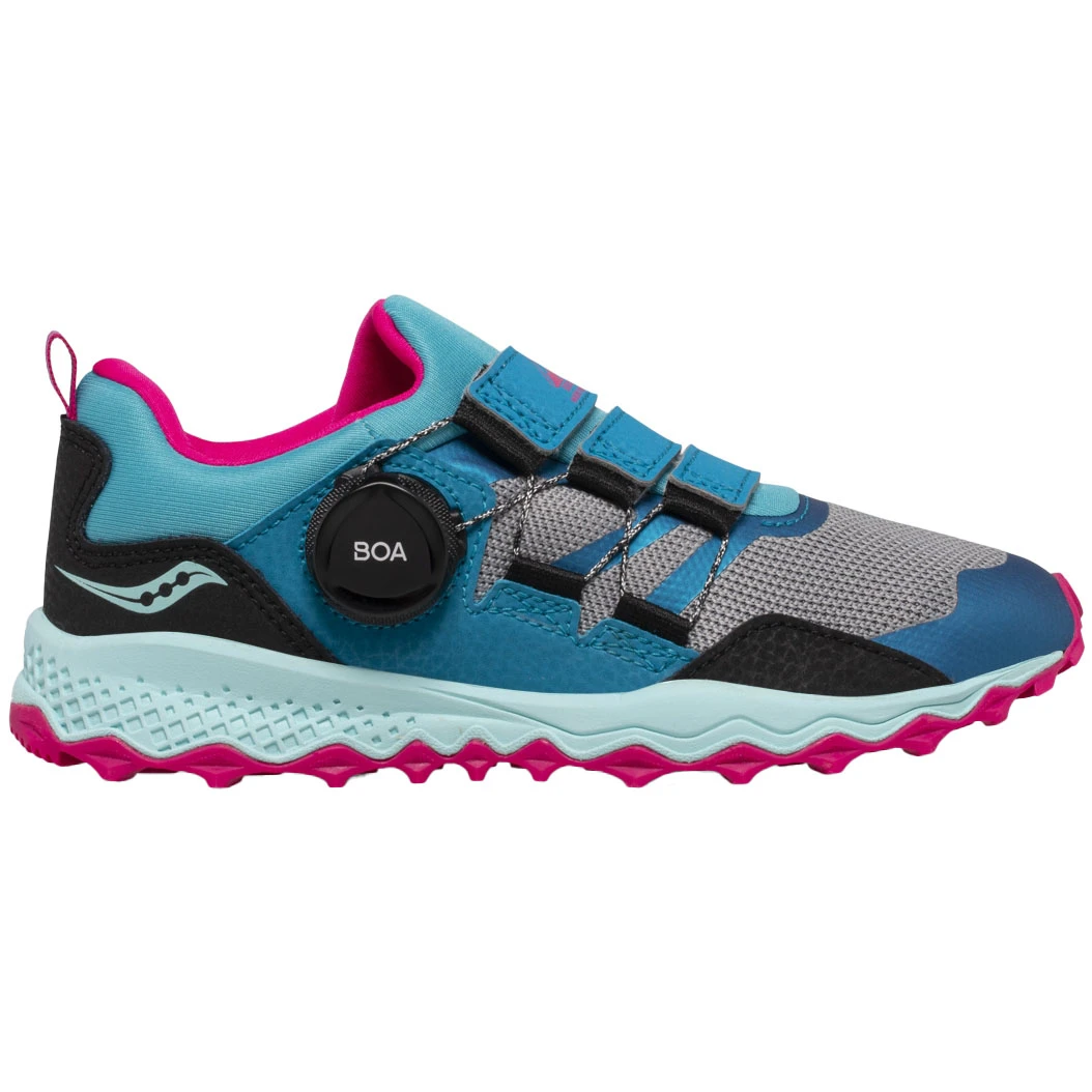 Saucony Peregrine 12 Shield Boa Meisjes Hardloopschoenen - Turq/pink 1 Saucony Peregrine 12 Shield Boa Meisjes Hardloopschoenen - Turq/pink