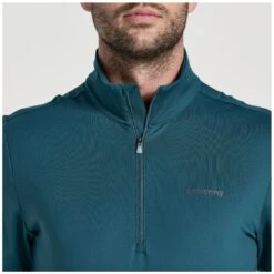 Saucony Solstice 1/4 Zip Shirt - Lagoon -Sportwinkel saucony solstice 1 4 zip shirt lagoon 4 1330245