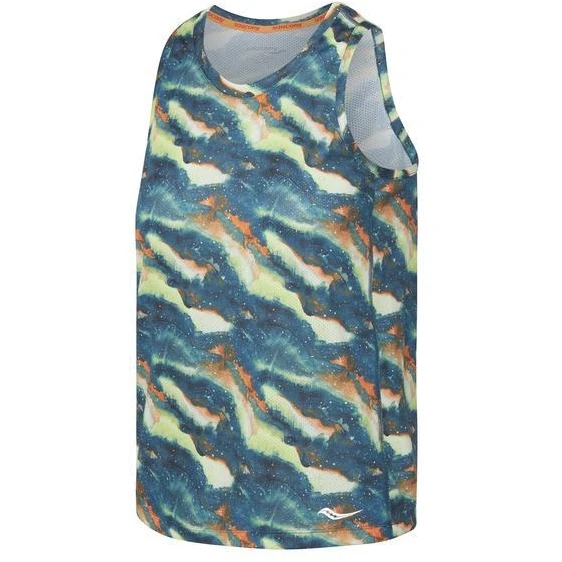 Saucony Stopwatch Women's Singlet - Vizi Galaxy Print 1 Saucony Stopwatch Women's Singlet - Vizi Galaxy Print