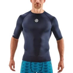SKINS 1-Series Shirt Met Korte Mouwen - Navy Blue