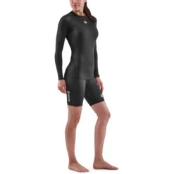 SKINS 1-Series Dames Shirt Met Lange Mouwen - Zwart -Sportwinkel skins 1 series women long sleeve shirt black 3 1392557