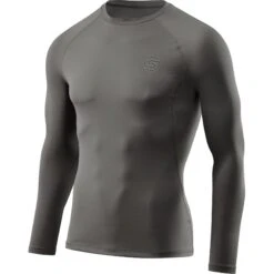 SKINS 2-Series Shirt Met Lange Mouwen - Charcoal -Sportwinkel skins 2 series long sleeve top charcoal 1 1392170