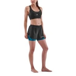 SKINS 3-Series X-Fit Shorts Dames - Zwart -Sportwinkel skins activewear women 3 series x fit shorts black 3 892378