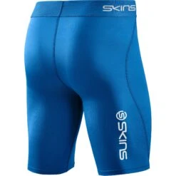 SKINS 1-Series Half Tights - Bright Blue -Sportwinkel skins compression 1 series half tights bright blue 2 1131229