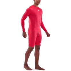 SKINS 1-Series Shirt Met Lange Mouwen - Rood -Sportwinkel skins compression 1 series men long sleeve top red 5 941238