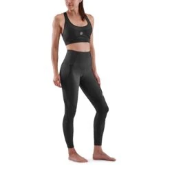 SKINS 3-Series Dames Skyscraper Tights - Zwart -Sportwinkel skins compression 3 series women skyscraper long tights black 4 893451