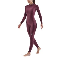 SKINS Compression 3-Series Thermoshirt Dames - Burgundy -Sportwinkel skins compression 3 series women thermal long sleeve top burgundy 3 892897