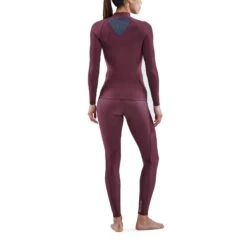 SKINS Compression 3-Series Thermoshirt Dames - Burgundy -Sportwinkel skins compression 3 series women thermal long sleeve top burgundy 5 892899