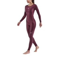 SKINS Compression 3-Series Shirt Met Lange Mouwen Dames - Burgundy -Sportwinkel skins compression 3 series women top long sleeve burgundy 3 893561