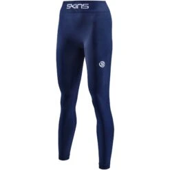SKINS Compression Dames 3-Series Naadloze Long Tights - Navy Blue