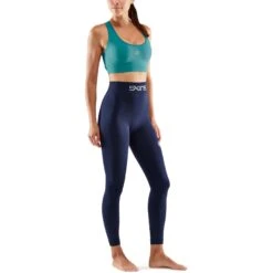 SKINS Compression Dames 3-Series Naadloze Long Tights - Navy Blue -Sportwinkel skins compression 3 series womens seamless long tights navy blue 3 1068047