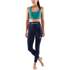 SKINS Compression Dames 3-Series Naadloze Long Tights - Navy Blue -Sportwinkel skins compression 3 series womens seamless long tights navy blue 4 1068048