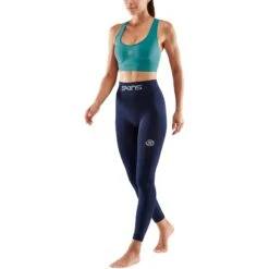 SKINS Compression Dames 3-Series Naadloze Long Tights - Navy Blue -Sportwinkel skins compression 3 series womens seamless long tights navy blue 6 1068050