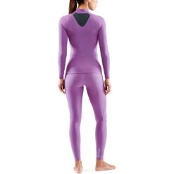 SKINS Compression 3-Series Thermoshirt Dames - Amethyst -Sportwinkel skins compression 3 series womens thermal long sleeve top amethyst 4 1067607