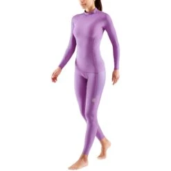 SKINS Compression 3-Series Thermoshirt Dames - Amethyst -Sportwinkel skins compression 3 series womens thermal long sleeve top amethyst 7 1067610