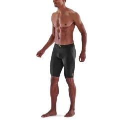 SKINS 5-Series Hardloop-Half-Tights - Zwart -Sportwinkel skins compression 5 series men half tights black 3 893755
