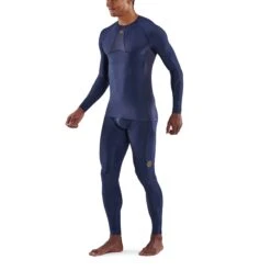 SKINS 5-Series Top Shirt Met Lange Mouwen - Navy Blue -Sportwinkel skins compression 5 series men top long sleeve navy blue 3 893704