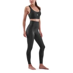 SKINS 5-Series Dames Skyscraper Tights - Zwart -Sportwinkel skins compression 5 series women skyscraper long tights black 4 894087