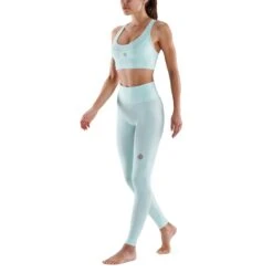 SKINS Compression 5-Series Skyscraper Long Tights Dames - Opal -Sportwinkel skins compression 5 series women skyscraper long tights opal 4 941866