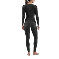 SKINS 5-Series Dames Shirt Met Lange Mouwen - Zwart -Sportwinkel skins compression 5 series women top long sleeve black 6 894136