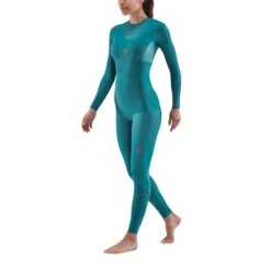 SKINS Compression 5-Series Shirt Met Lange Mouwen Dames - Teal -Sportwinkel skins compression 5 series women top long sleeve teal 3 894145