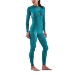 SKINS Compression 5-Series Shirt Met Lange Mouwen Dames - Teal -Sportwinkel skins compression 5 series women top long sleeve teal 4 894146