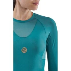 SKINS Compression 5-Series Shirt Met Lange Mouwen Dames - Teal -Sportwinkel skins compression 5 series women top long sleeve teal 5 894147
