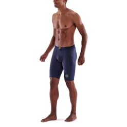 SKINS 3-Series Half Tights - Navy Blue -Sportwinkel skins compression men 3 series half tights navy blue 3 893118