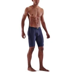 SKINS 3-Series Half Tights - Navy Blue -Sportwinkel skins compression men 3 series half tights navy blue 4 893119