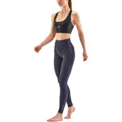 SKINS 3-Series Dames Soft Long Tights - Navy Blue -Sportwinkel skins compression women 3 series soft long tights navy blue 5 1131510