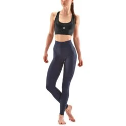 SKINS 3-Series Dames Soft Long Tights - Navy Blue -Sportwinkel skins compression women 3 series soft long tights navy blue 6 1131511