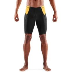 SKINS TRI Brand Short - Black/Zest