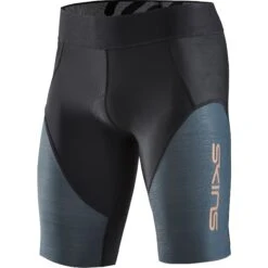 SKINS TRI Elite Short - Black/Carbon -Sportwinkel skins tri elite half tights black carbon 1 1392019