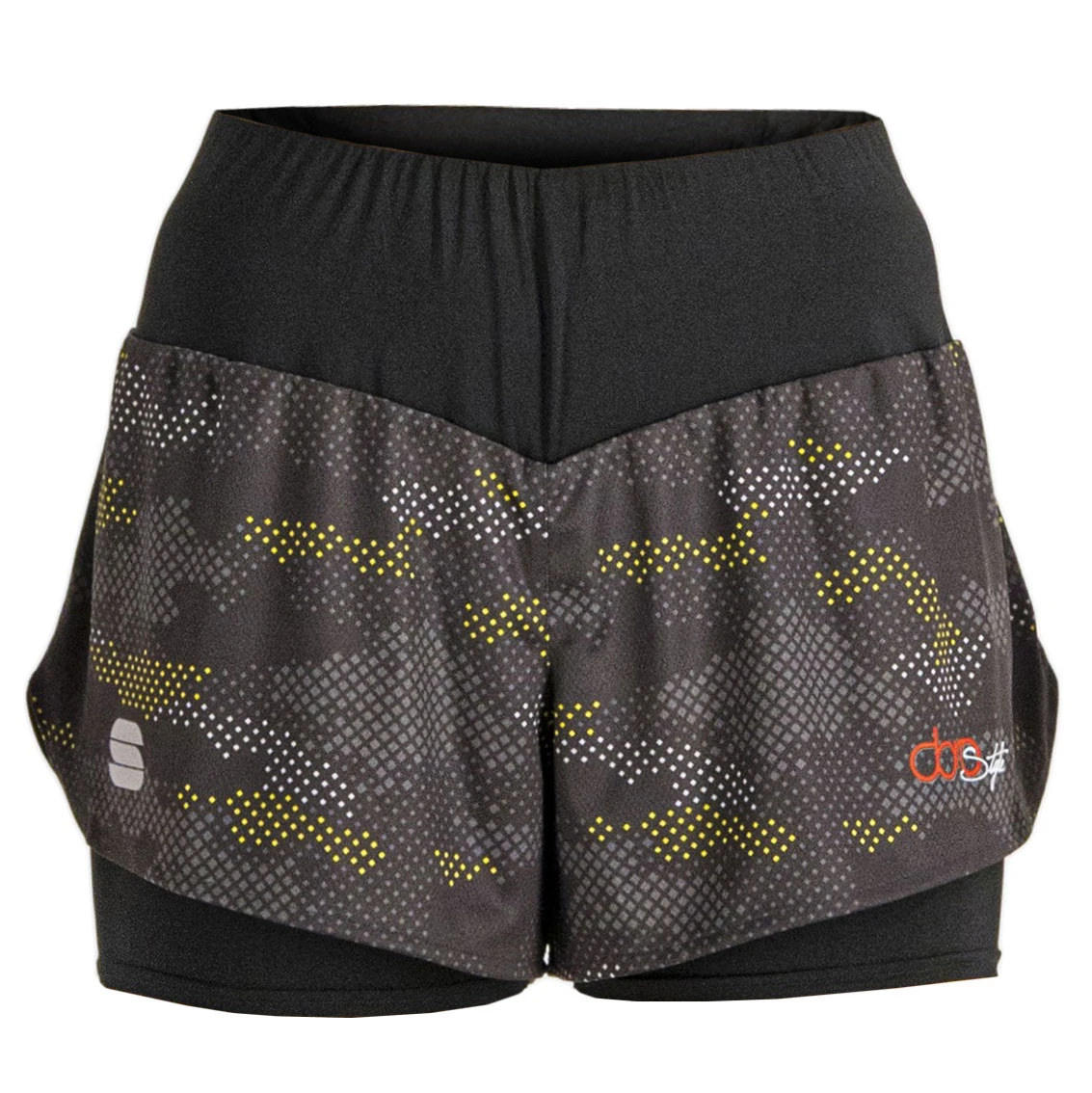 Sportful Doro Cardio Fitness-Short Dames - 002 Dark Gray/yellow 1 Sportful Doro Cardio Fitness-Short Dames - 002 Dark Gray/yellow