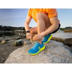 Topo Athletic Phantom 3 Hardloopschoenen Heren - Blue/lime -Sportwinkel topo athletic phantom 3 mens running shoes blue lime 1 1537392