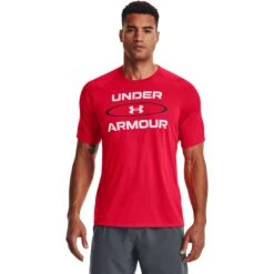 Under Armour UA Tech™ 2.0 Wordmark Graphic T-Shirt Heren - Radio Red/Black