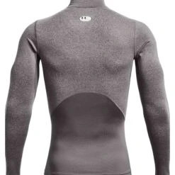 Under Armour ColdGear® Compression Mock Heren - Charcoal Light Heather / Zwart -Sportwinkel under armour mens coldgear compression mock shirt charcoal light heather 4 1472601