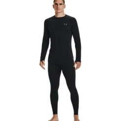 Under Armour UA Base 3.0 Shirt Met Ronde Hals Heren - Zwart / Pitch Gray -Sportwinkel under armour mens ua base 3 1473595