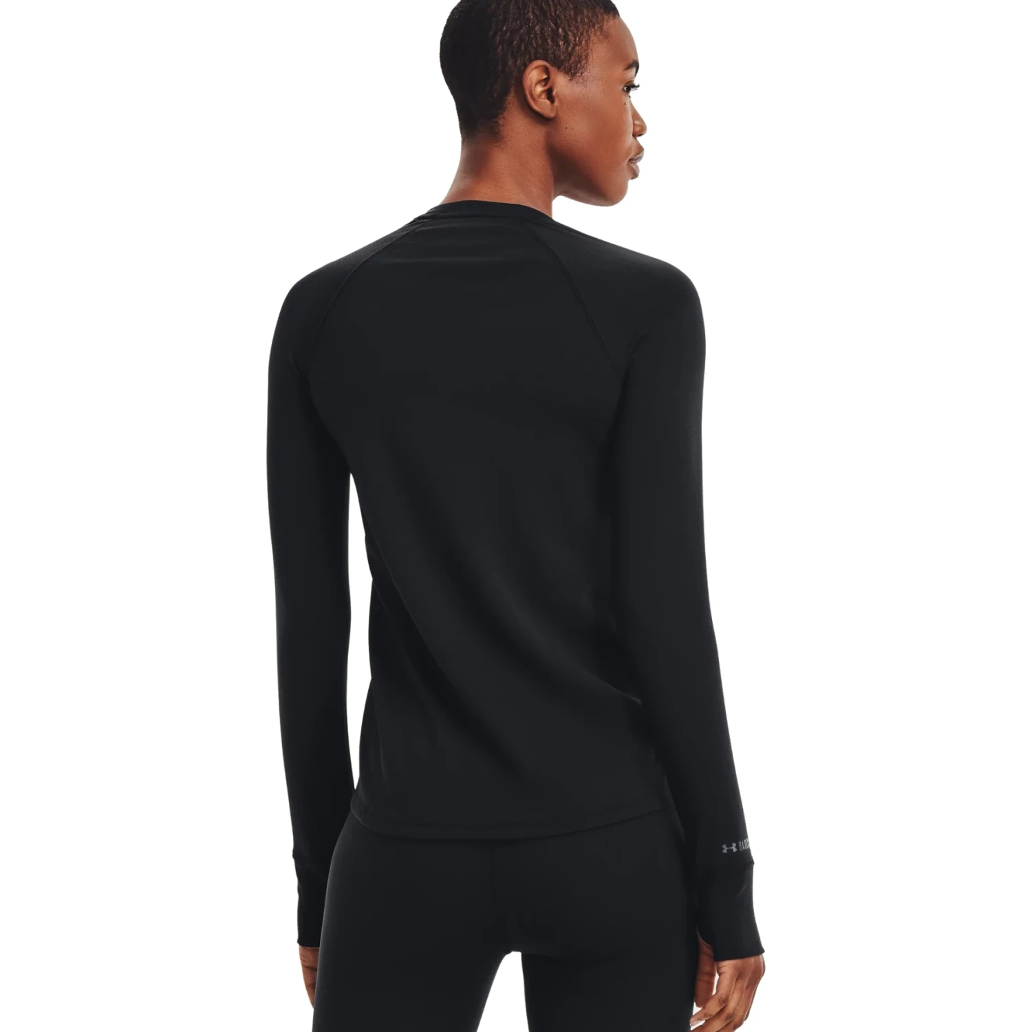 Under Armour UA Base 2.0 Crew Shirt Met Lange Mouwen Dames - Zwart / Pitch Gray 2 Under Armour UA Base 2.0 Crew Shirt Met Lange Mouwen Dames - Zwart / Pitch Gray - Afbeelding 2