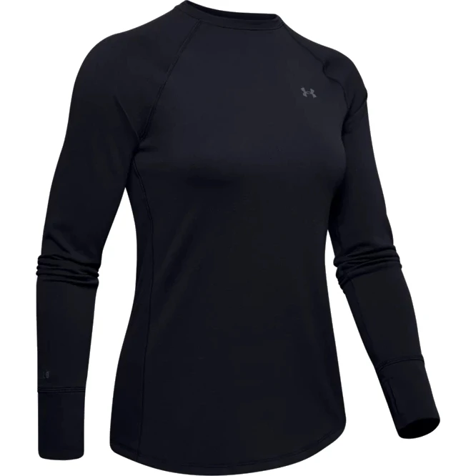 Under Armour UA Base 2.0 Crew Shirt Met Lange Mouwen Dames - Zwart / Pitch Gray 3 Under Armour UA Base 2.0 Crew Shirt Met Lange Mouwen Dames - Zwart / Pitch Gray - Afbeelding 3