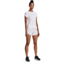 Under Armour UA Iso-Chill 200 Laser T-Shirt Dames - Wit/Wit/Reflective -Sportwinkel under armour womens ua iso chill 200 laser t shirt white white reflective 3 1160166