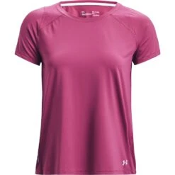 Under Armour UA Iso-Chill Run T-Shirt Dames - Pink Quartz/Pink Quartz/Halo Gray -Sportwinkel under armour womens ua iso chill run short sleeve pink quartz pink quartz halo gray 1 958318
