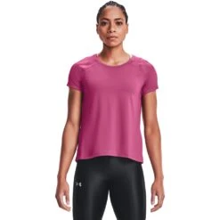 Sportwinkel 40 Under Armour UA Iso-Chill Run T-Shirt Dames - Pink Quartz/Pink Quartz/Halo Gray